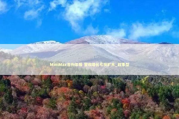 MiniMax首份年报 营收增长亏损扩大_叙事型 MiniMax首份年报 营收增长亏损扩大_叙事型 新闻