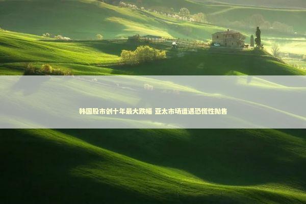 韩国股市创十年最大跌幅 亚太市场遭遇恐慌性抛售