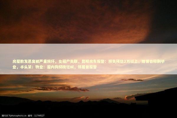 房屋散发恶臭被严重损坏，女租户失联，昆明房东报警：损失预估2万以上，她曾自称刚毕业，手头紧；物业：屋内狗彻夜狂叫，邻居曾报警 新闻