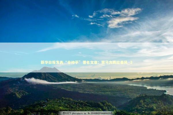 新华日报发表“辛仲平”署名文章:策马奔腾趁春风_2 新华日报发表“辛仲平”署名文章:策马奔腾趁春风_2 新闻