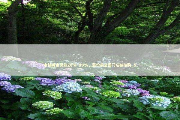 老铺黄金调涨20%-30%，涨价前全国门店被抢购_5